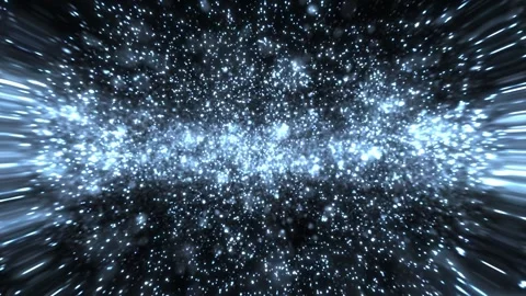 Abstract blue magic particle background, particles glow and move with energy Stock Footage 305169351