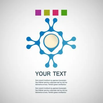Abstract blue man on a white background Stock Illustration