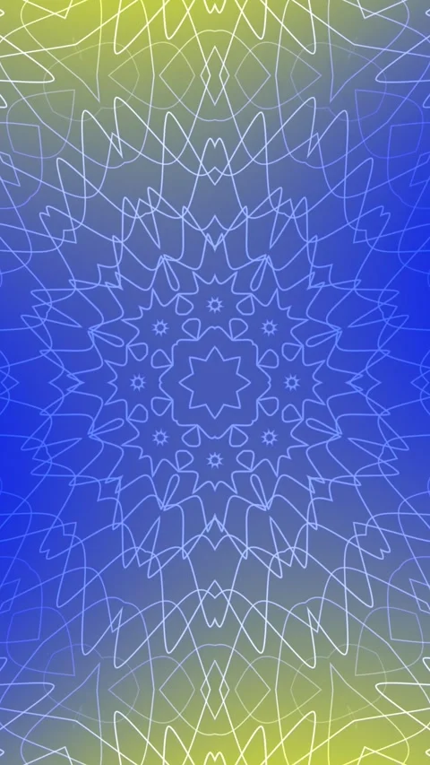 Abstract blue mandala background round ornament and simple design, elegant and Stock Footage 313087812