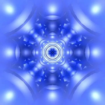 Abstract blue Mandala geometric pattern Illustrazione stock
