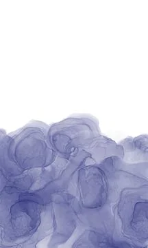 Abstract blue marble fluid painted background with space for text. Alcohol ink Stock Illustration