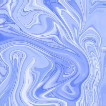 Abstract blue marble fluid painted background. Alcohol ink or watercolor art Stock Illustration