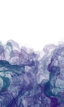 Abstract blue marble fluid painted background with space for text. Alcohol ink イラスト素材