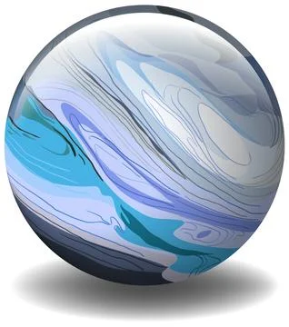 Abstract Blue Marble Sphere Illustration Stock Illustration