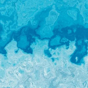 Abstract blue marbled background with ocean sea water waves texture. Illustrazione stock