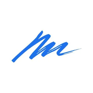 Abstract Blue Marker Stroke Hand Drawn Doodle Grunge Vector Illustration Stock Illustration