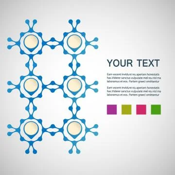 Abstract blue men on a white background Stock Illustration
