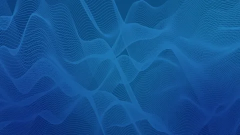 Abstract Blue Mesh Wave Loop Animation Futuristic Particle Background Vídeo Stock 334991942