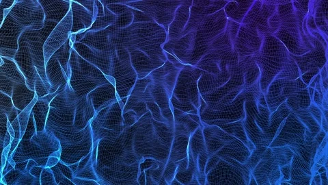 Abstract blue mesh wave movement Stock Footage 147741919