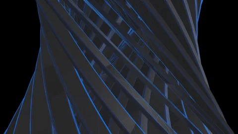 Abstract blue metal background with lines Video stock 242329991
