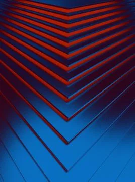 The abstract blue metal pattern background. 3D illustration. Stock Illustration