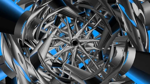 Abstract Blue Metallic Background Stock Footage 98585666