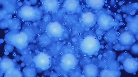 Abstract Blue Microorganisms and Bacteria Motion Biology Background Animation Vidéo 334563105