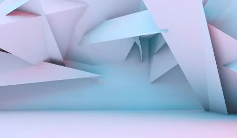 Abstract blue minimal interior background, 3 d Illustrazione stock