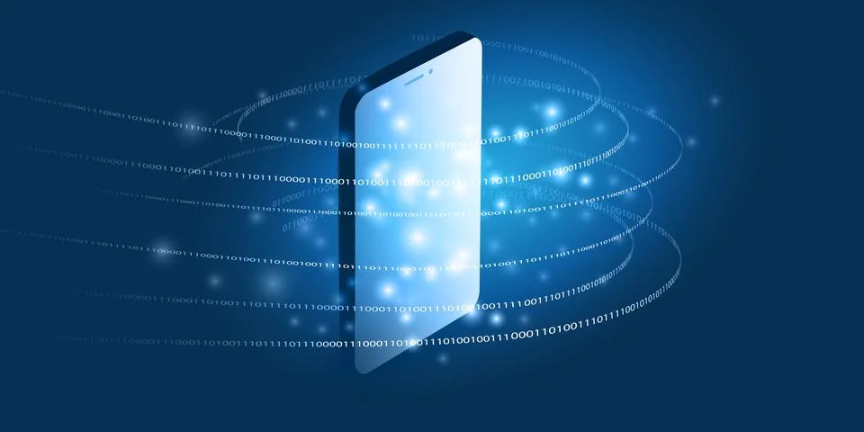 Abstract Blue Minimal Style Cloud Computing, Networks, Telecommunications C.. イラスト素材
