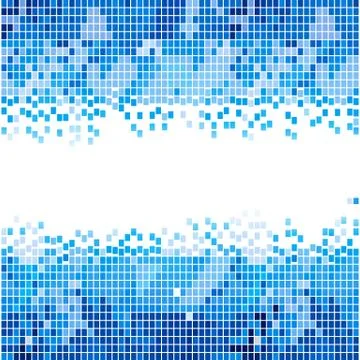 Abstract blue mosaic background Stock Illustration