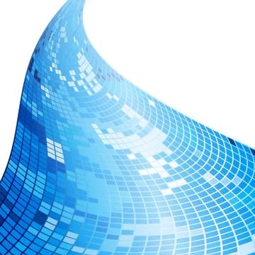 Abstract blue mosaic background Stock Illustration