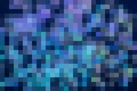 Abstract blue mosaic of digital pixels for modern technology and design visuals Ilustración de archivo