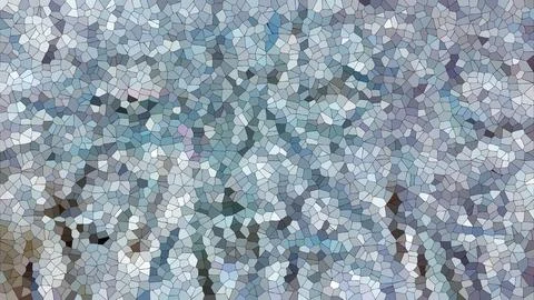 Abstract Blue Mosaic Pattern Background with Geometric Polygonal Stained Gl.. Stock Illustration