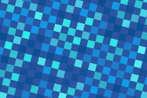 Abstract blue mosaic pattern with small square tiles Stock Illustration
