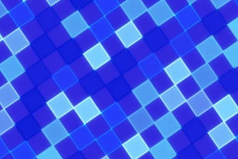 Abstract blue mosaic pattern with small squares and lines Stock Photos