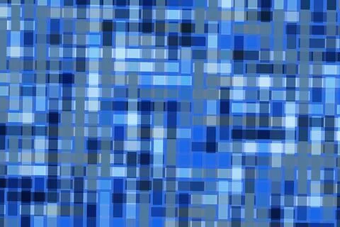 Abstract blue mosaic pattern with square tiles and digital look Foto stock