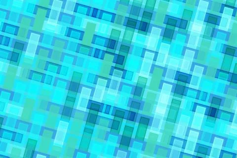 Abstract blue mosaic pattern with squares and pixels Stock Illustration