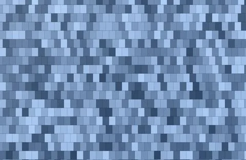 Abstract blue mosaic tile pattern background with geometric rectangular shapes Stock Illustration