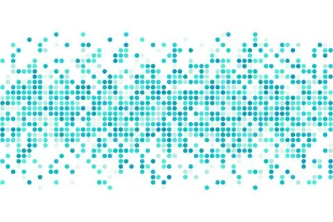 Abstract blue mosaic - vector background from circles with copy space Stock Illustration