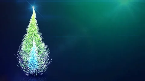 Abstract blue motion Background with Christmas New Year tree Stock Footage 41166101