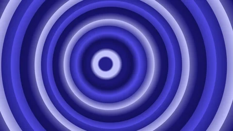 Abstract blue motion background with concentric circles pulsing outward Stock Footage 339250080