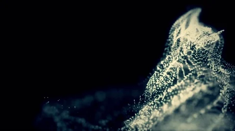 Abstract blue motion background with moving particles Stock Footage 41166421