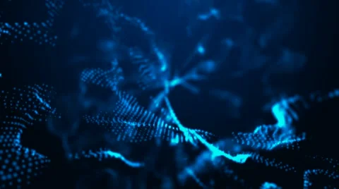 Abstract blue motion background with spinning dots Stock Footage 41166278