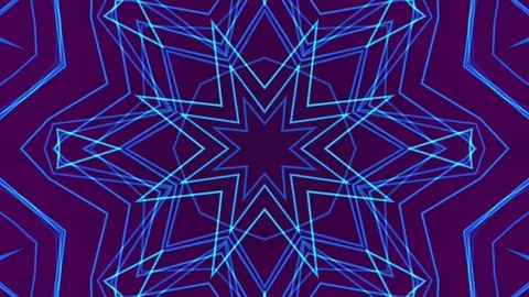 Abstract Blue Motion Background. Stars. Kaleidoscope Video stock 73993441