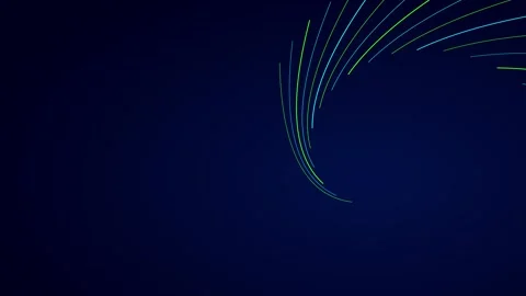 Abstract Blue Motion Graphics with Curved Lines Stock Footage 342792057