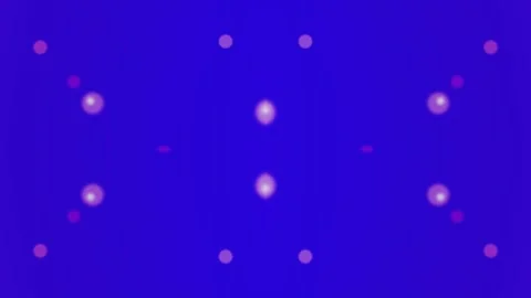 Abstract Blue Motion Graphics Loop with Symmetrical Bokeh Lights Video stock 332391772