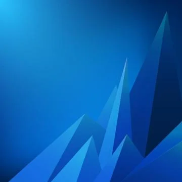 Abstract Blue mountains low polygon background vector design Stock Illustration