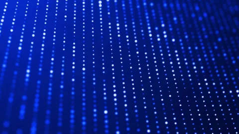 Abstract Blue Moving Glitter Lights lines background. dot ball and particle Stock Footage 302015391