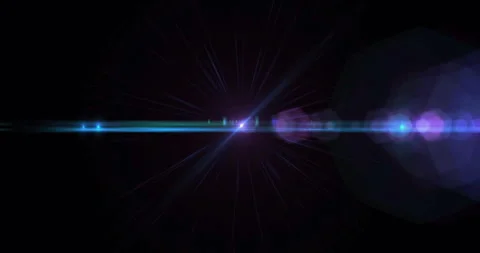 Abstract blue multicolor bright lens flare pulse flashes leak for transitio.. Stock-Footage 284233893