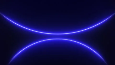 Abstract blue neon background of glowing energy lines motion. Modern technology Stockbeeldmateriaal 325724998