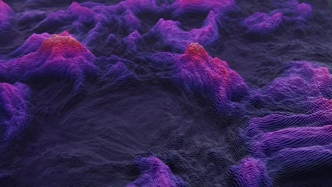 Abstract blue neon background motion graphic of flying around in slow motion Stock Footage 265846625