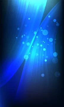 Abstract blue neon on black, tech background Stock Illustration