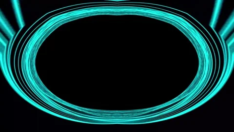 Abstract Blue Neon Circle Stock Footage 289110563