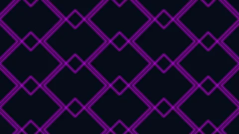 Abstract blue neon diamond grid pattern background with glowing lines in motion Stock Footage 333159843