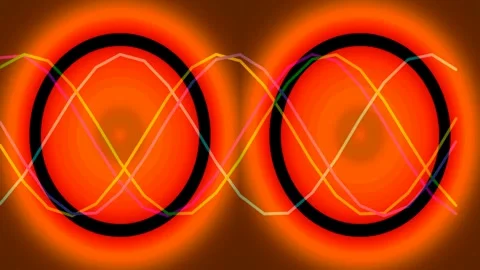 Abstract blue neon equalizer sound wave background motion loop Stock Footage 335462527