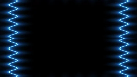 Abstract Blue Neon Frame Video stock 284402754