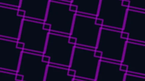 Abstract blue neon geometric diamond grid pattern background animation footage Stock Footage 333159796