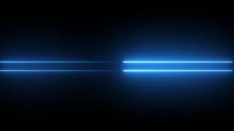 Abstract blue neon glowing lines move dynamically on dark background with f.. Stock-Footage 335493565