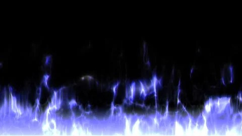 Abstract blue neon glowing plasma fire on dark background Stock Illustration