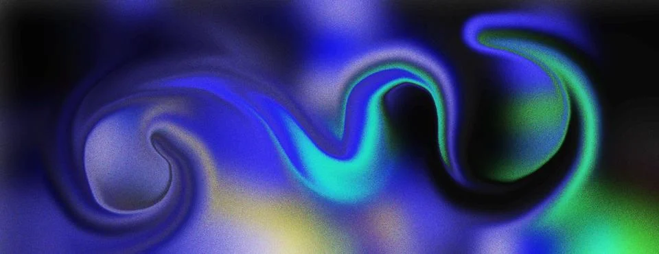 Abstract Blue Neon Gradient Wave Background 库存插图